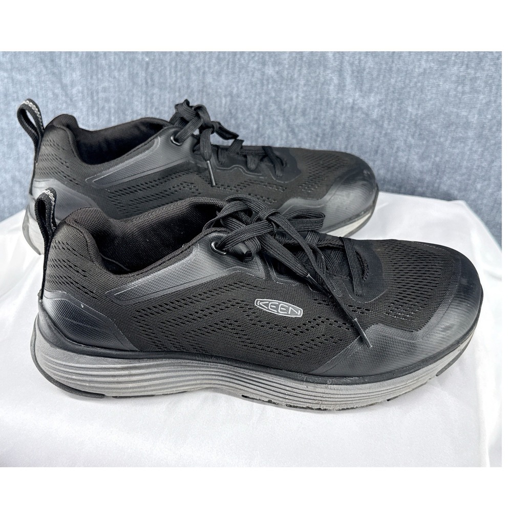 KEEN Utility Work Shoes Men 9D Black Composite Toe EH ASTM F2413 Safety Shoe